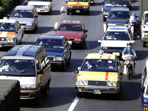 cars in traffic